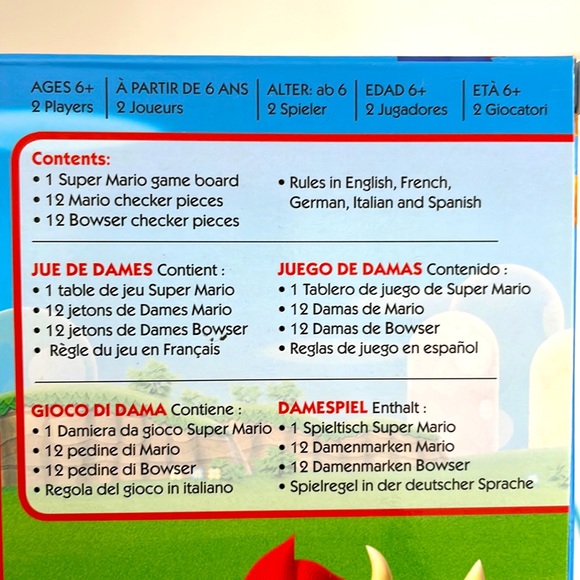 Super Mario Checkers Board Game Nintendo Complete! Like NEW - Picture 7 of 9